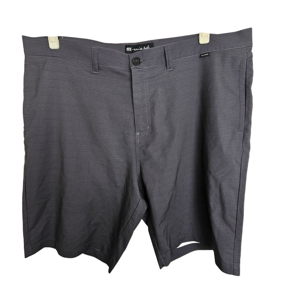 Travis Mathew Mens Striped Golf Shorts Size 40 Stretch Active Athletic Sports